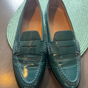 Tods Patent Turquiose Leather Driving Gommino Moccasins Shoes WM size 35.5 /5.5